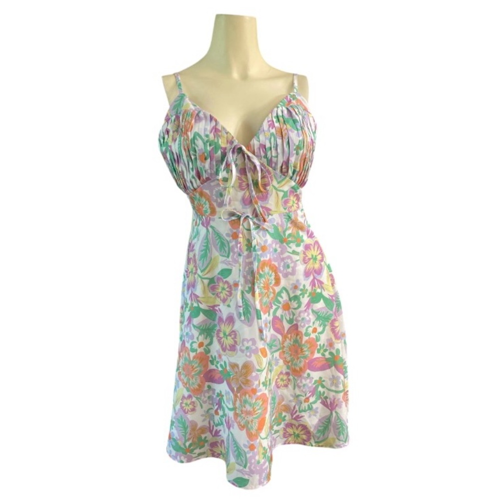 “ Love + Harmony" midi dress Riley Floral print thin straps women’s size M